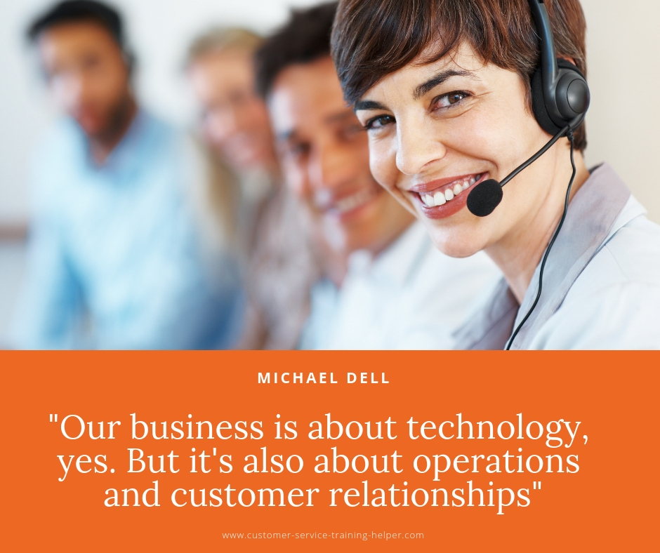 Our business is about technology, yes. But it's also about operations and customer relationships